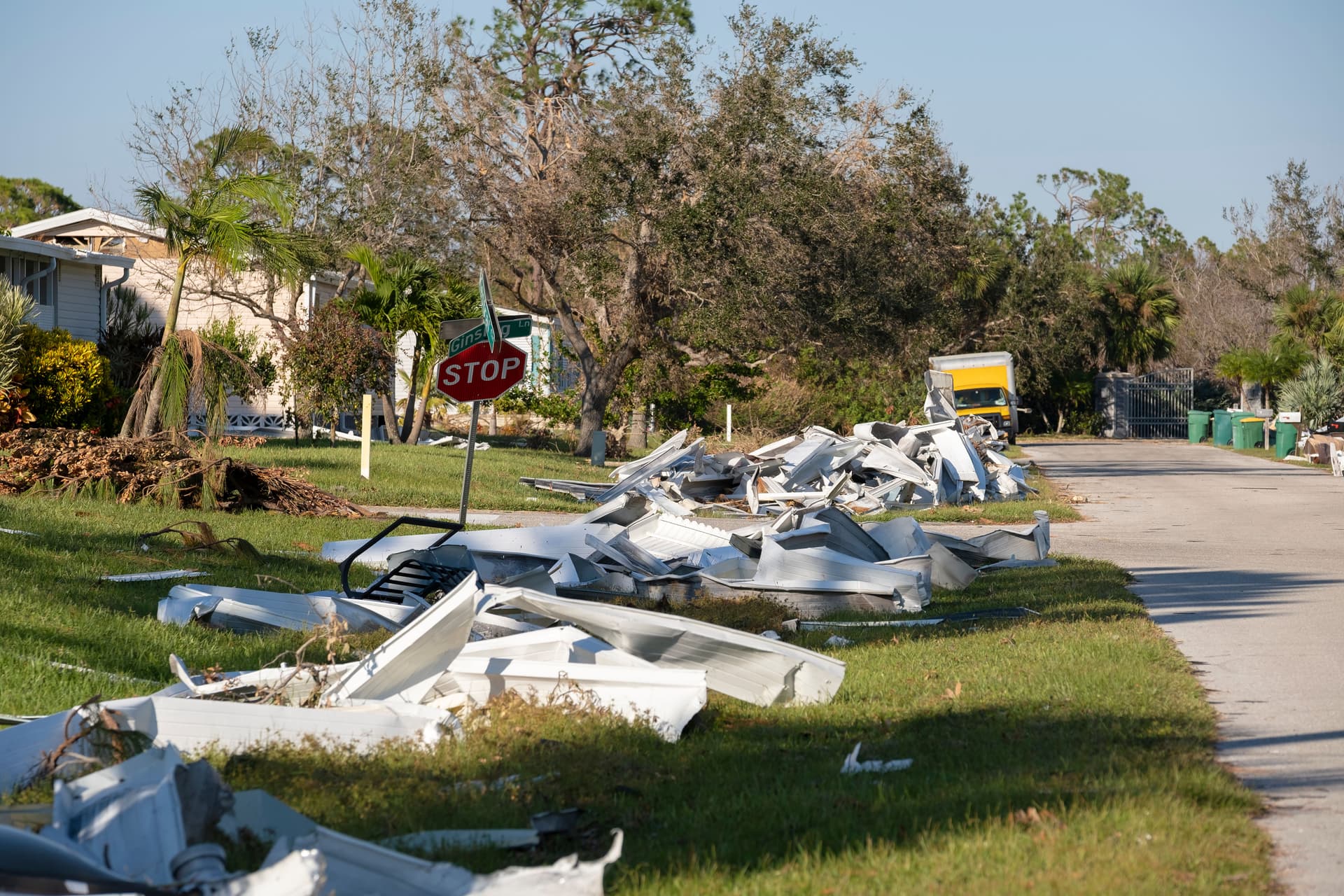 metallic-scrap-rubbish-on-roadside-from-hurricane